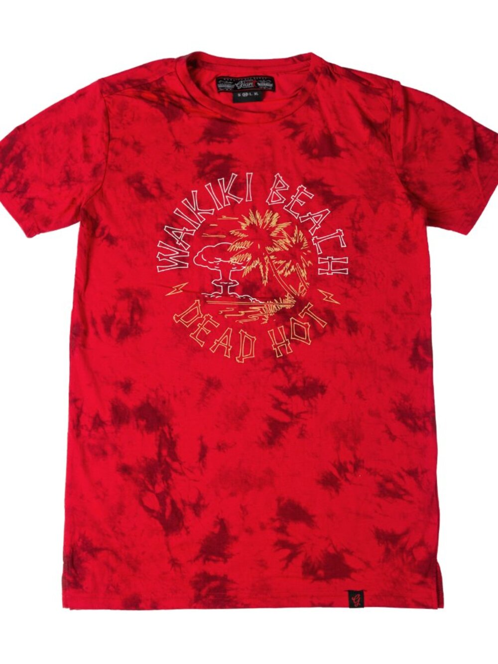 Men's Tie-dye T-Shirt Short Sleeve Tee Red